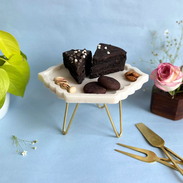 Natural Marble Pastry Stand & Modern Cake Stand for Dining Table