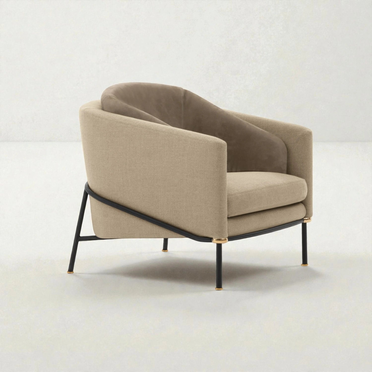 Nolan Metal Legs & Fabric Upholstery Armchair