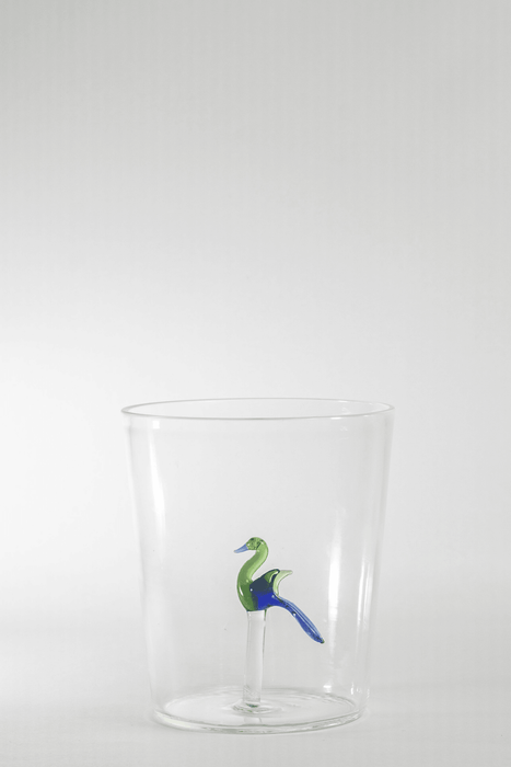 Jade Glass Ware with Designed Peacock Inside | Unique Drinking Glass