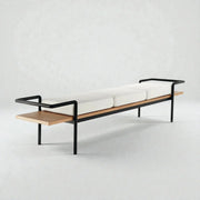 Arqelon Metal Bench With Fabric Upholstery Bench