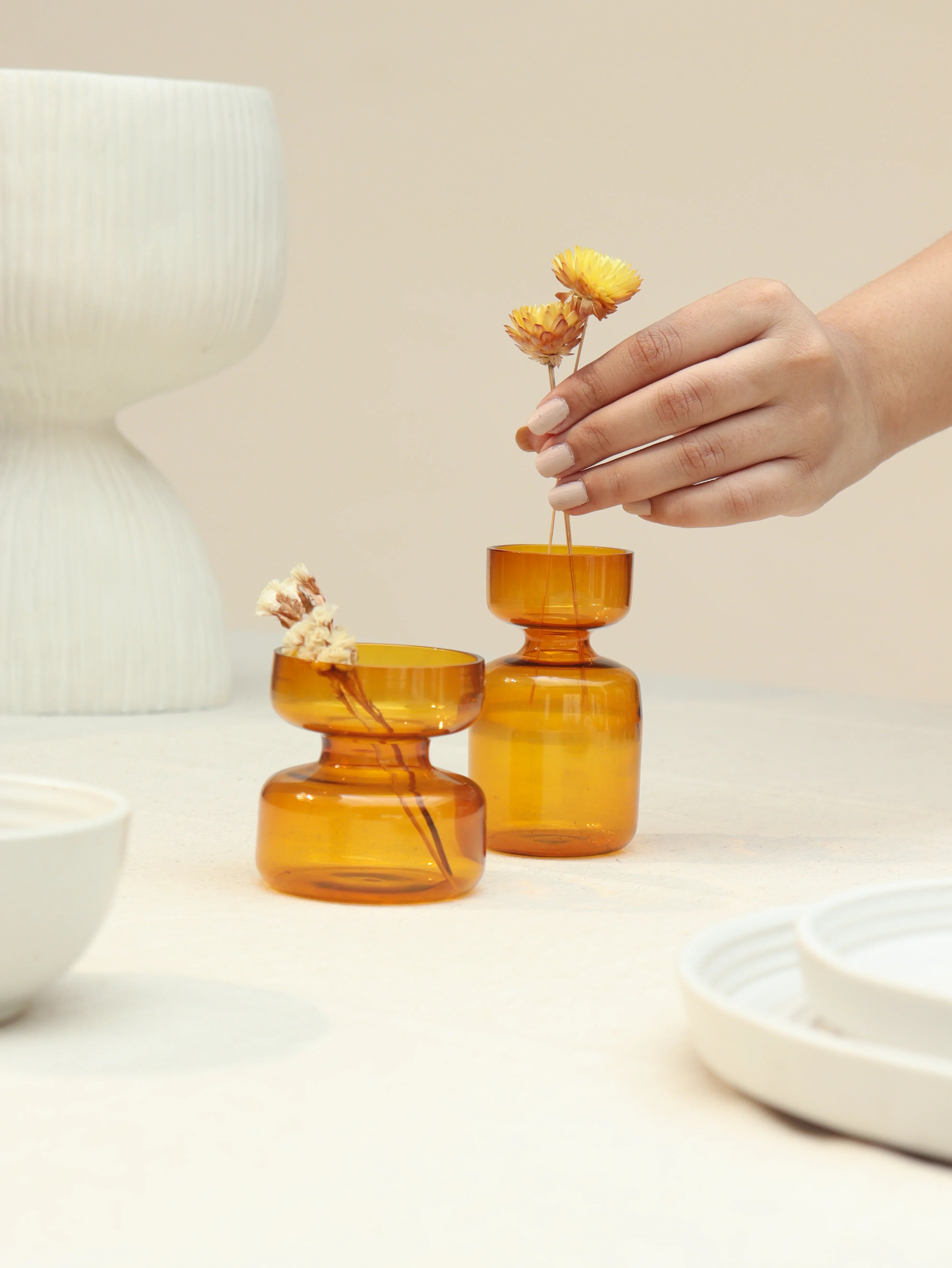 Mini Vase Gift Set with Mini dried flower