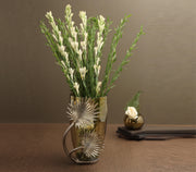 Precious Palm Vase | Gold Finished
