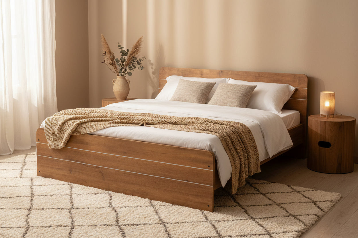 Minion Engineered Wood Non Storage Queen Bed