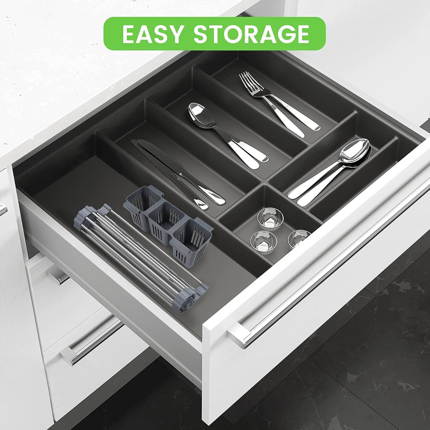 Expandable Roll Up Dish Drying Rack