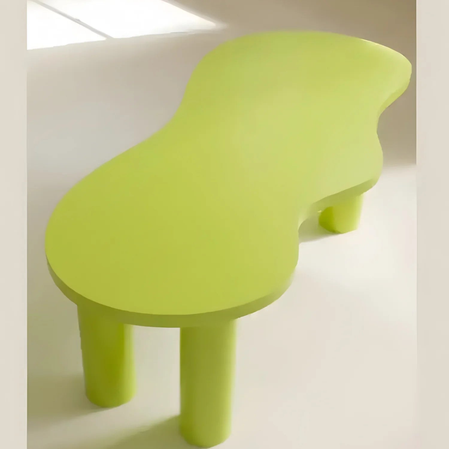 Computer Desk Study Desk with Rounded Edges & Plump Legs Multicolours (Set of 3)