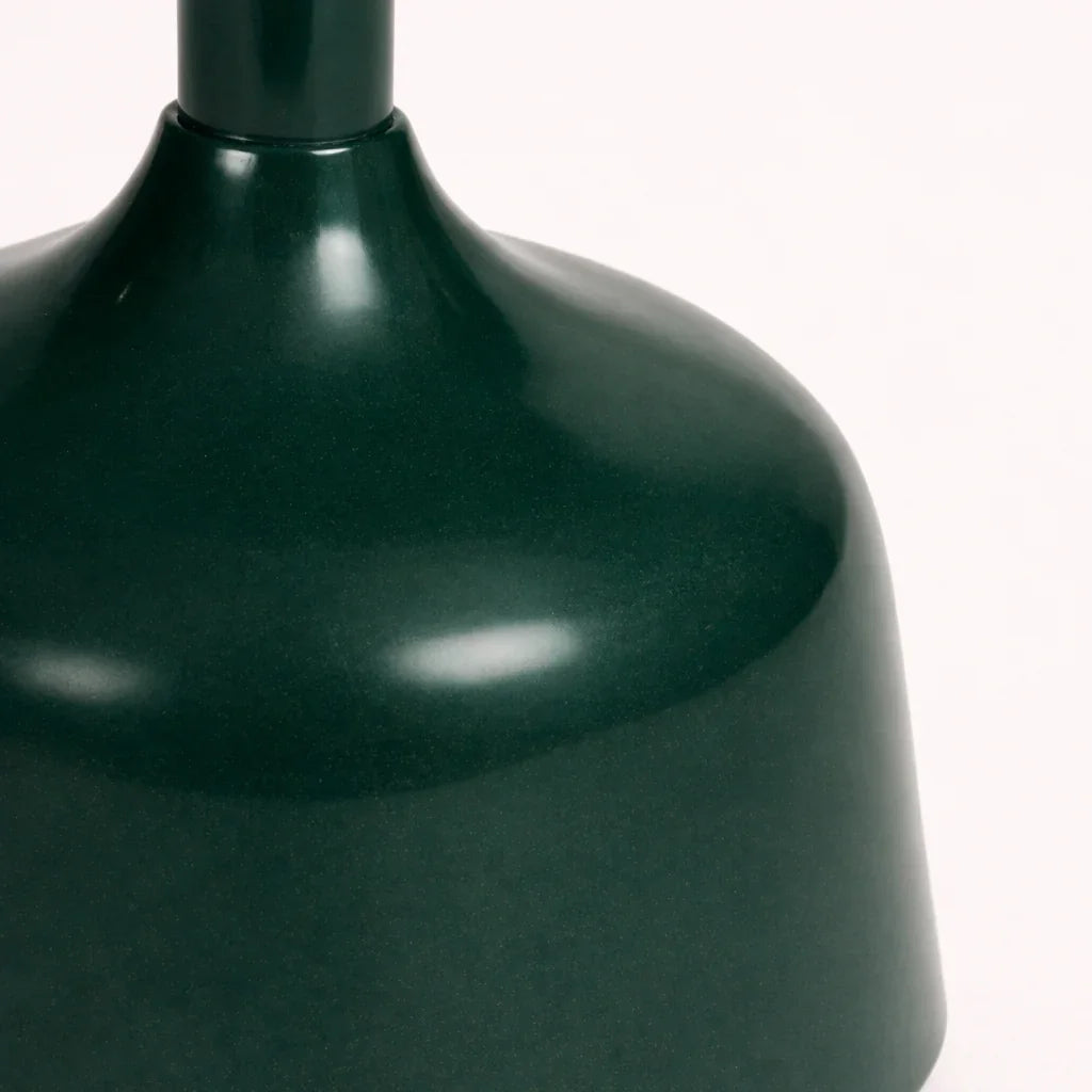 Deep Verde Side Table | Green Metal Pedestal Accent Table for Living Room