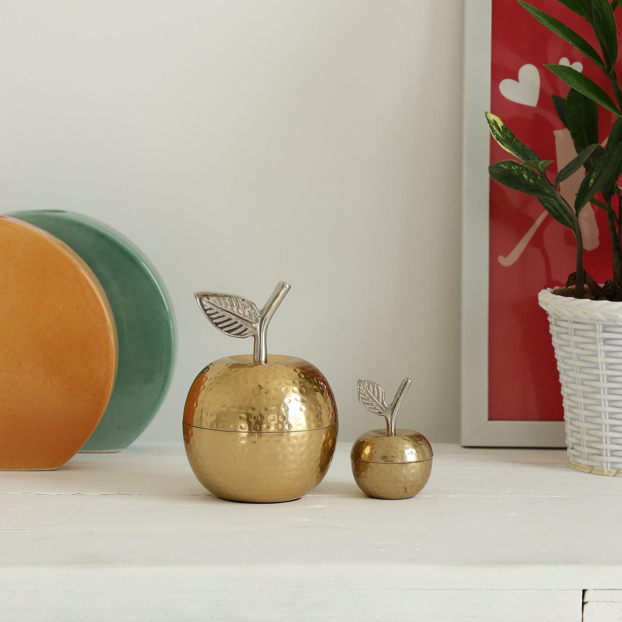 Apple Shape Box | Vintage Style Decorative Box & Organizer For Ear & Nose Pins