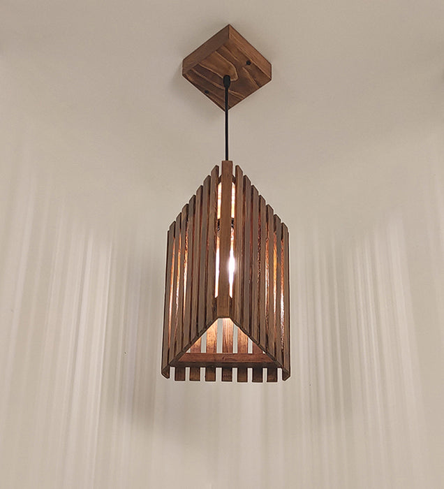 Trika Wooden Single Hanging Light for Home Decor | Ceiling Lamp