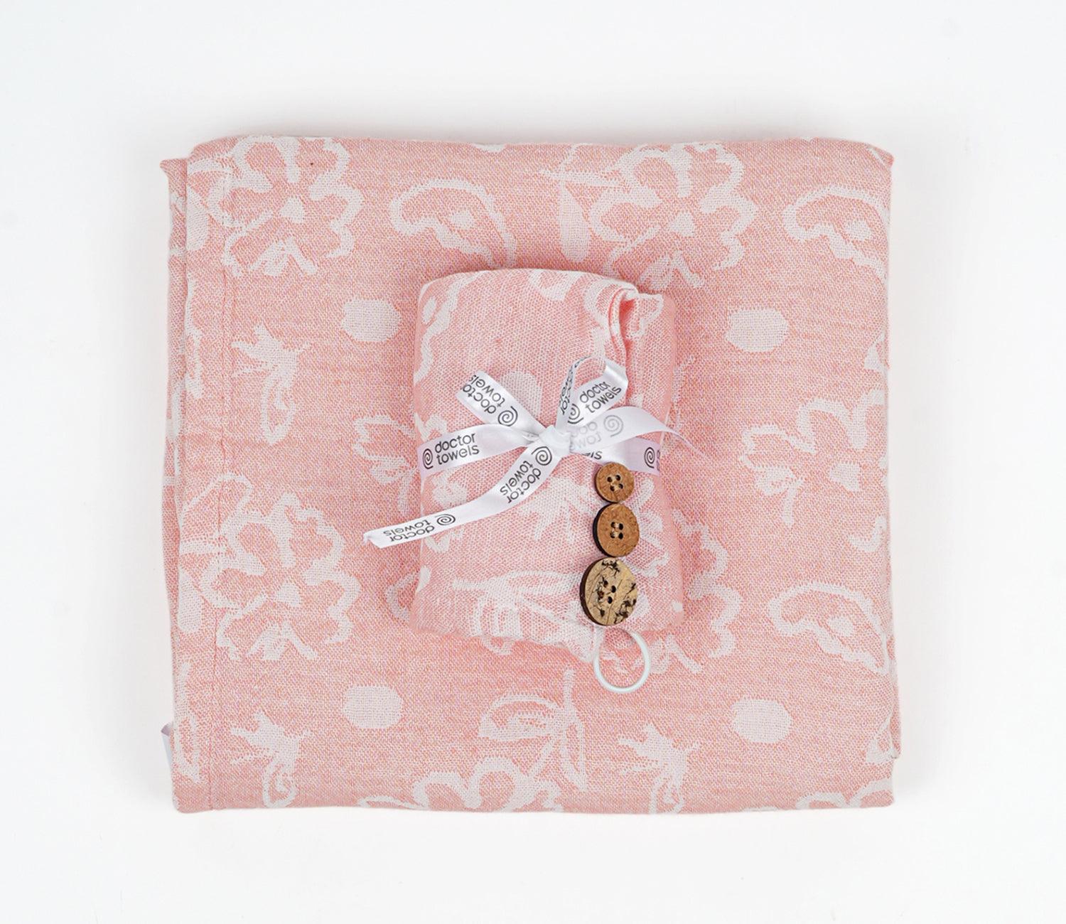 Banana Floral Bath Towel + Hair Towel Combo Assorted Pack of 2