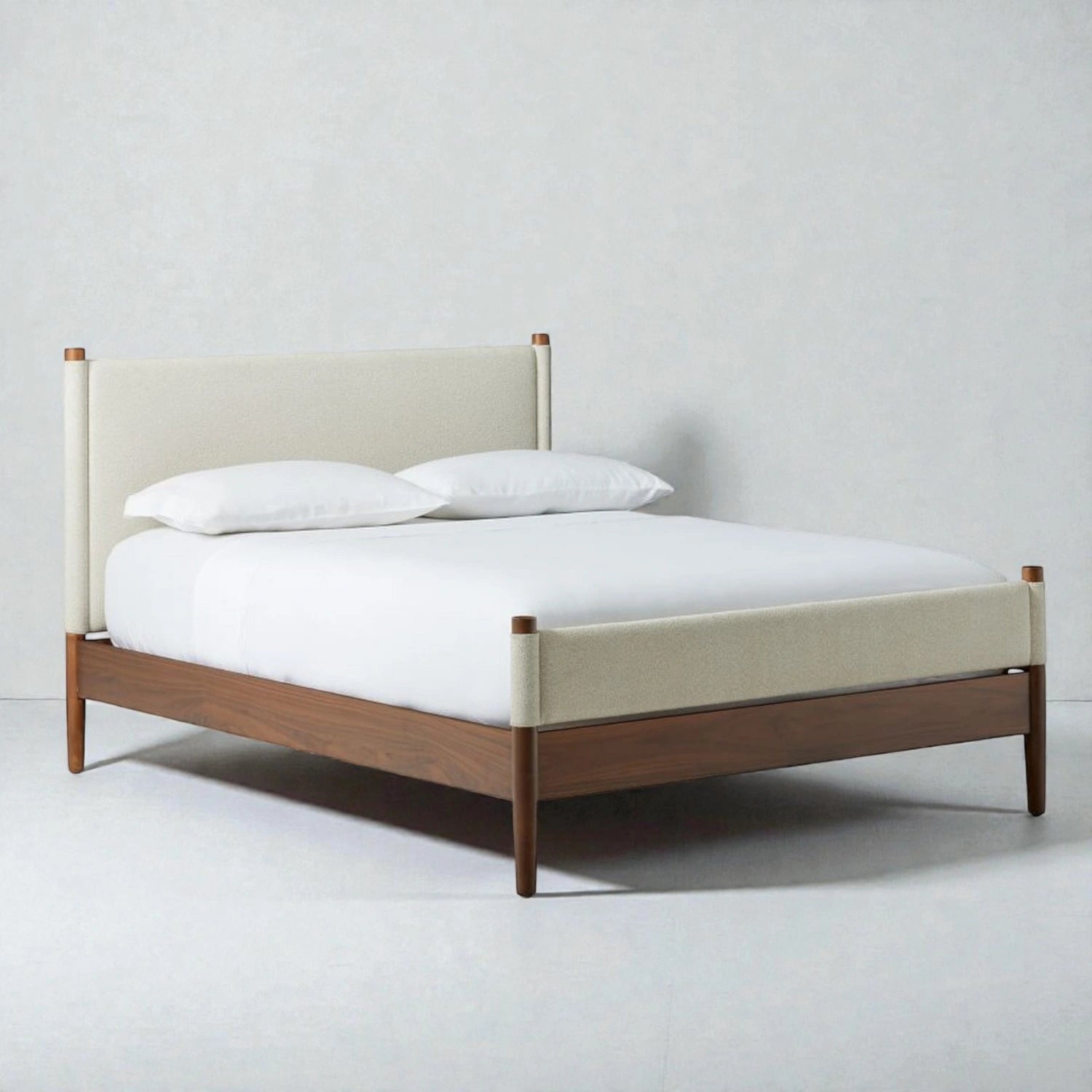 Walko Solid Teak Wood And Fabric Upholstery