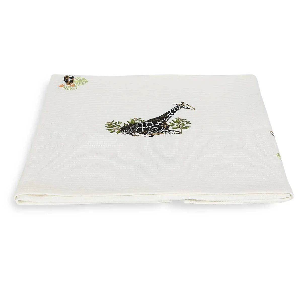 Giraffes In My Garden Printed Bath Waffle Towel
