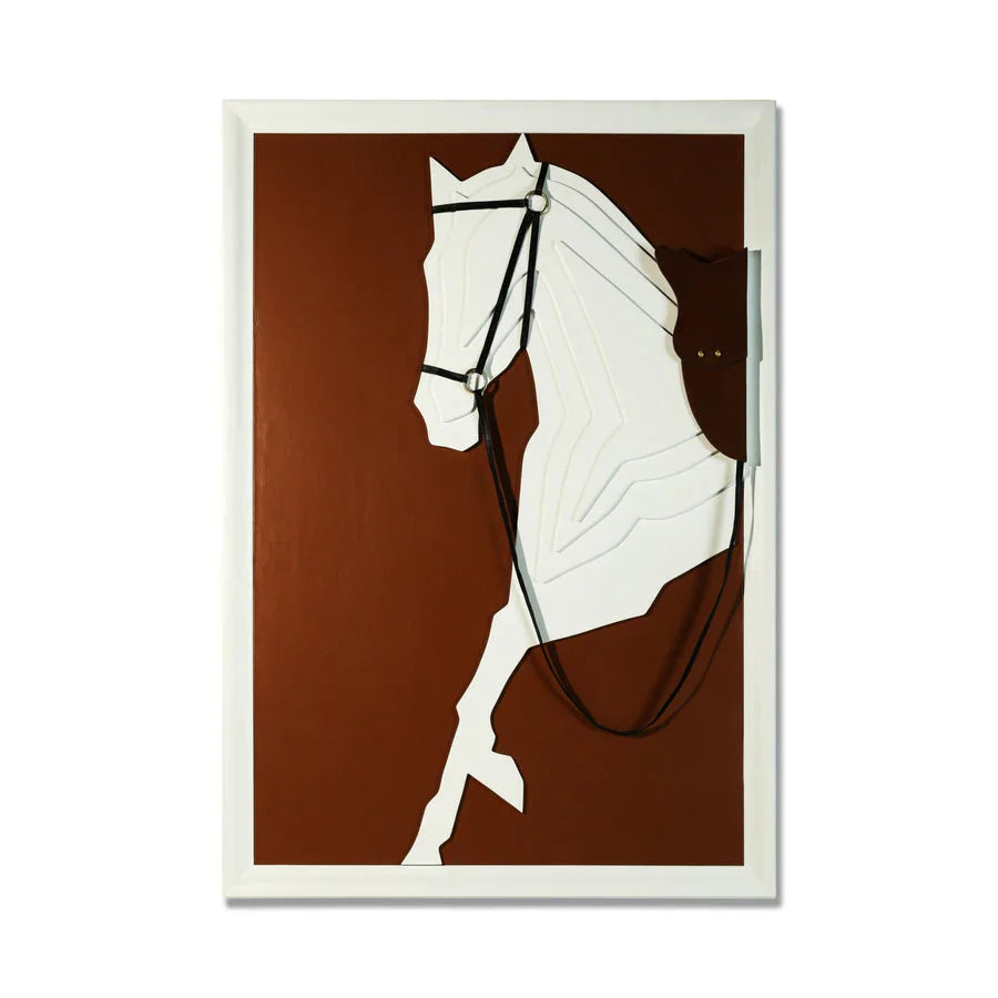 3D Horse Wall Art | Brown, White