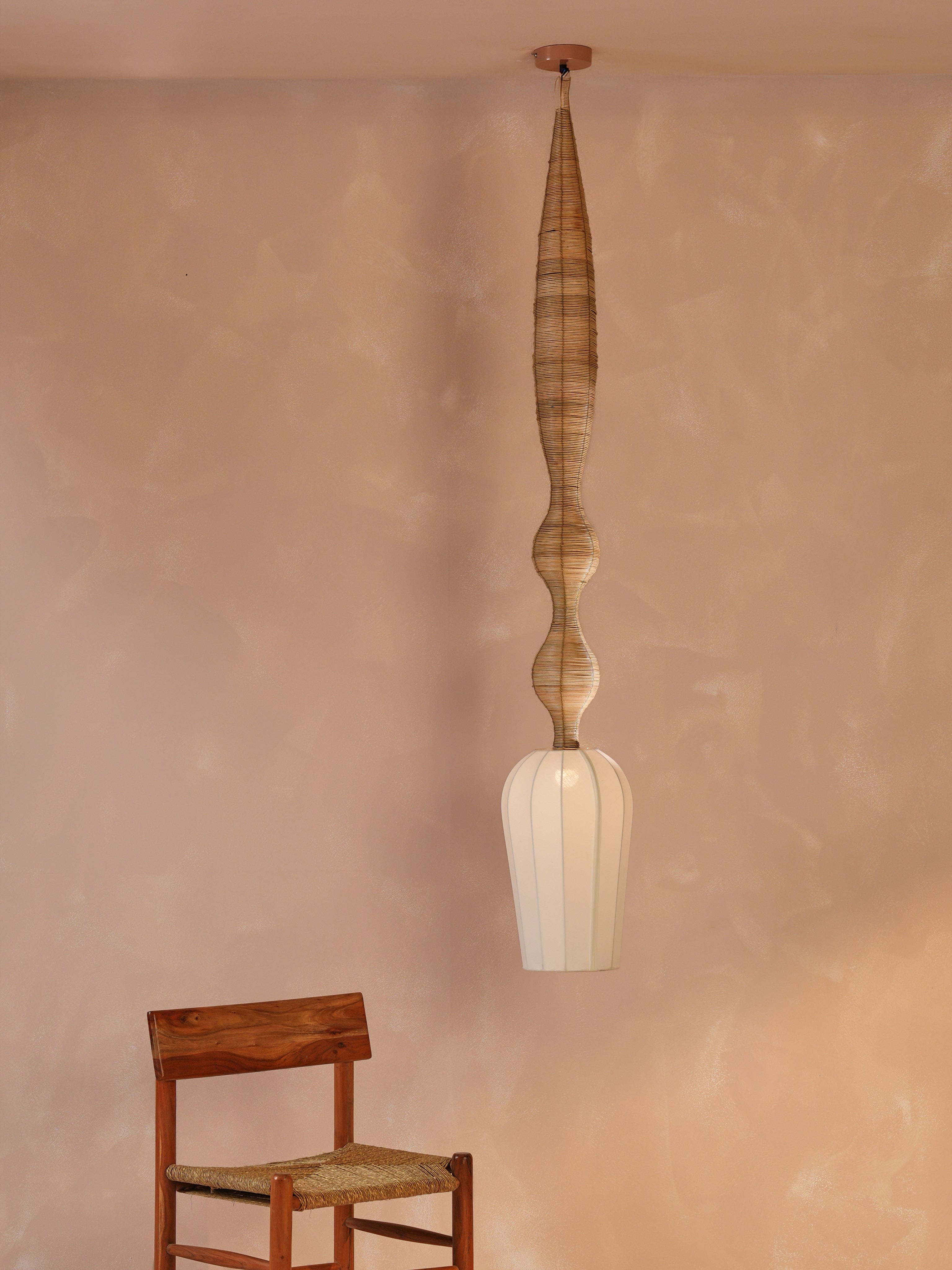 Wave Cane Hanging Lamp Large