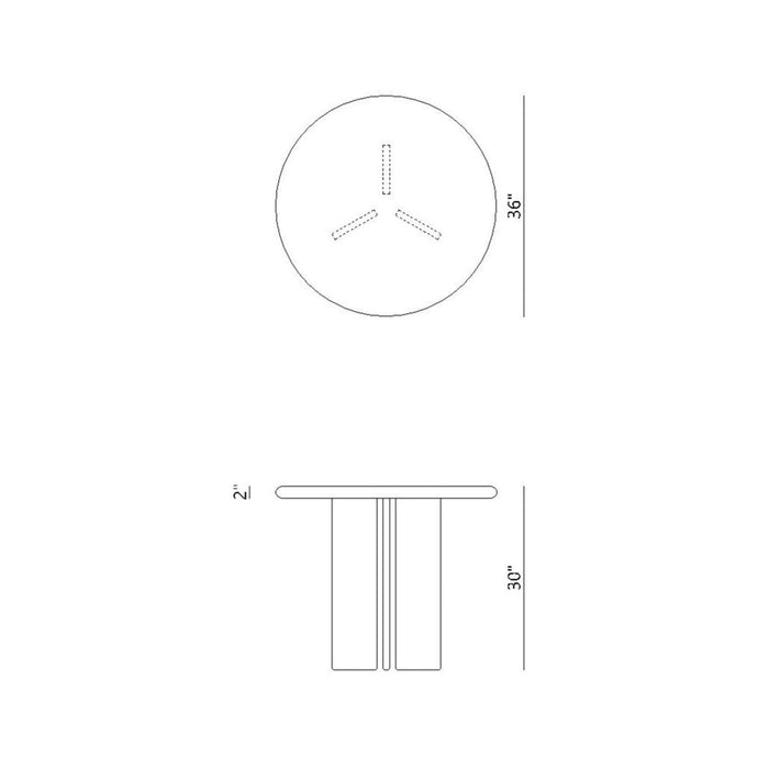 Dining Table With 3 Straight Legs