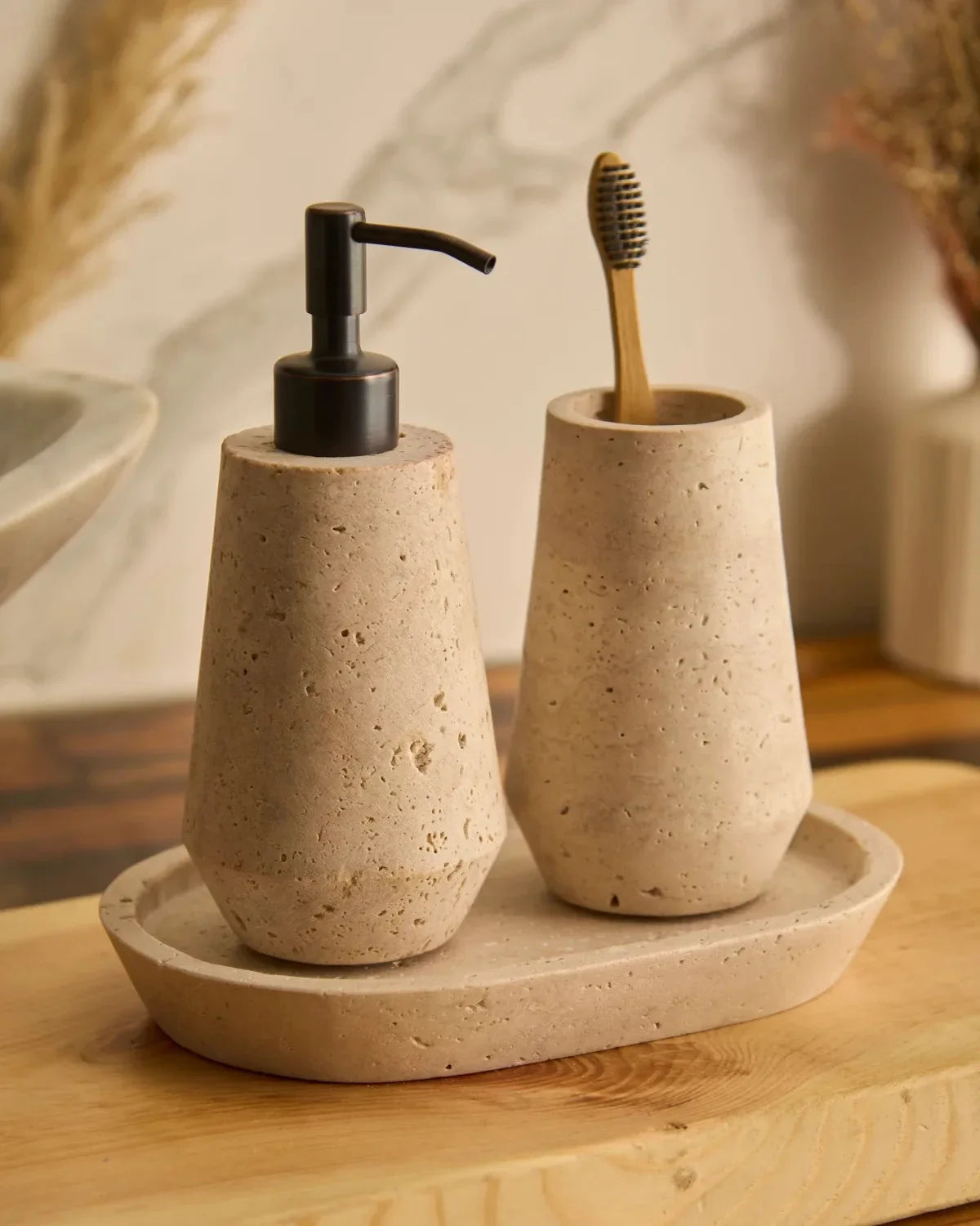 Otel Travertine - Dispenser Set