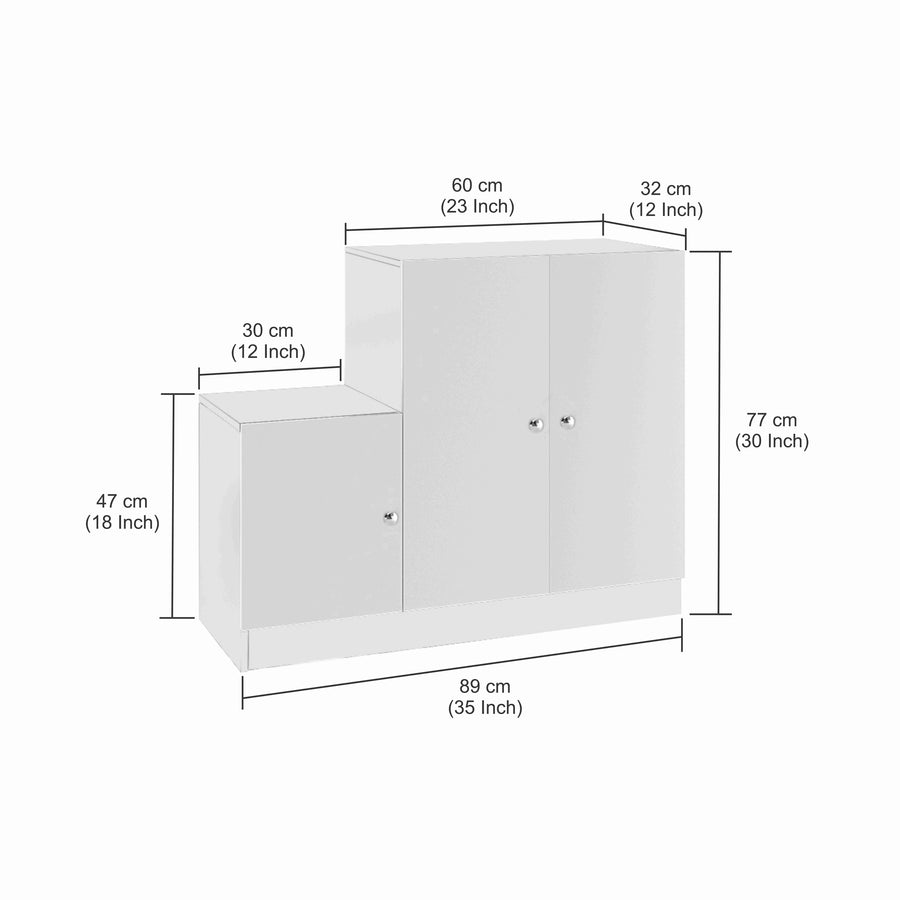Shoe Rack Cabinet with Doors and Storage - Embliss