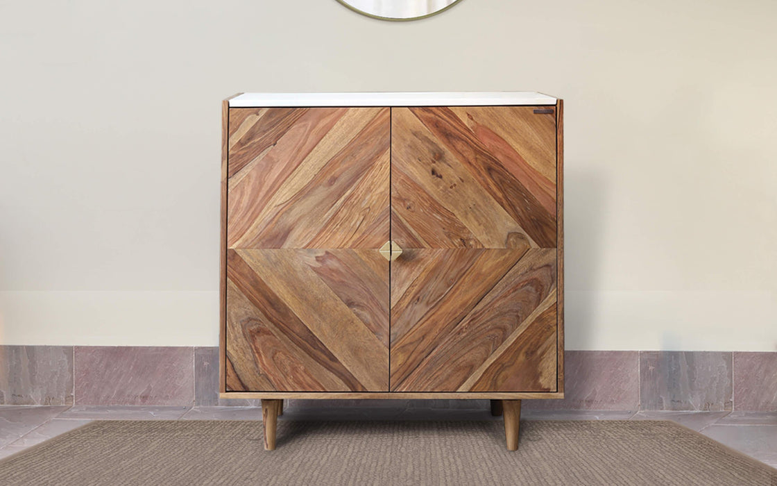 Buy Bar Cabinet - Dado Wooden Bar Unit | Sideboard Cabinets For Living Room & Bedroom by Orange Tree on IKIRU online store