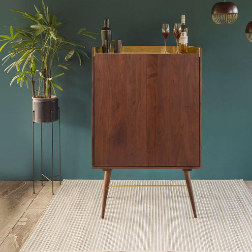 Buy Bar Cabinet - Scandi Wooden & Metal Bar Unit | Highboard For Living Room & Bedroom by Orange Tree on IKIRU online store