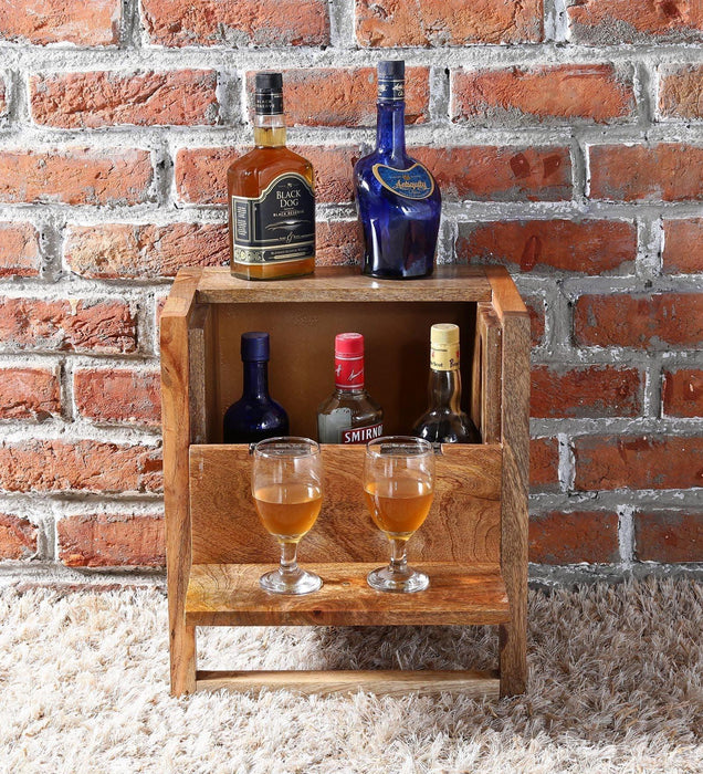 Buy Bar Cabinet - Small Wooden Home Bar Cabinet | Bar Furniture For Home by The home dekor on IKIRU online store