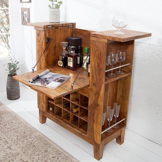 Buy Wooden Home Bar Cabinet  Mini Bar For Home & Living Room Online - Ikiru