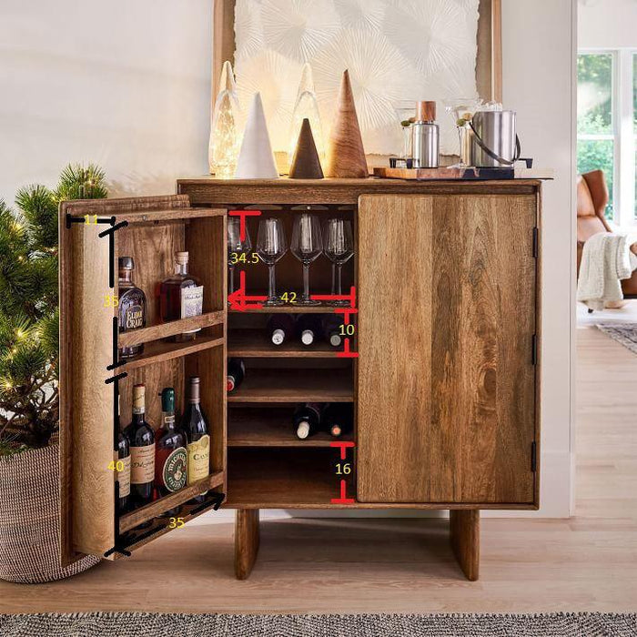 Buy Wooden Home Bar Cabinet  Mini Bar For Home & Living Room