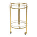 Buy Bar Furniture - Morose Round Bar Trolley Glass Finish | Luxurious Serving Cart by Home4U on IKIRU online store