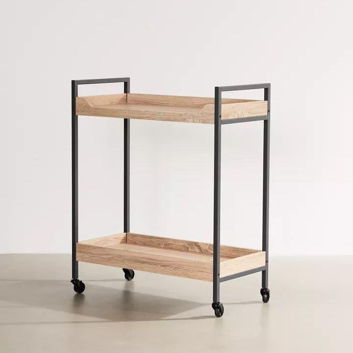 buy-bar-trolley-wood-and-black-metal-2-tier-serving-trolley-for-home-by-the-home-dekor-on-ikiru-online-store-3 - IKIRU