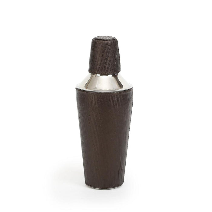 Buy Barware - Cocktail Shaker Dark Brown Leatherette by Home4U on IKIRU online store