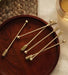 Buy Barware - Dariya Antique Brass Stirrers For Cocktail Set Of 6 | Bar & Home Accessories by Courtyard on IKIRU online store