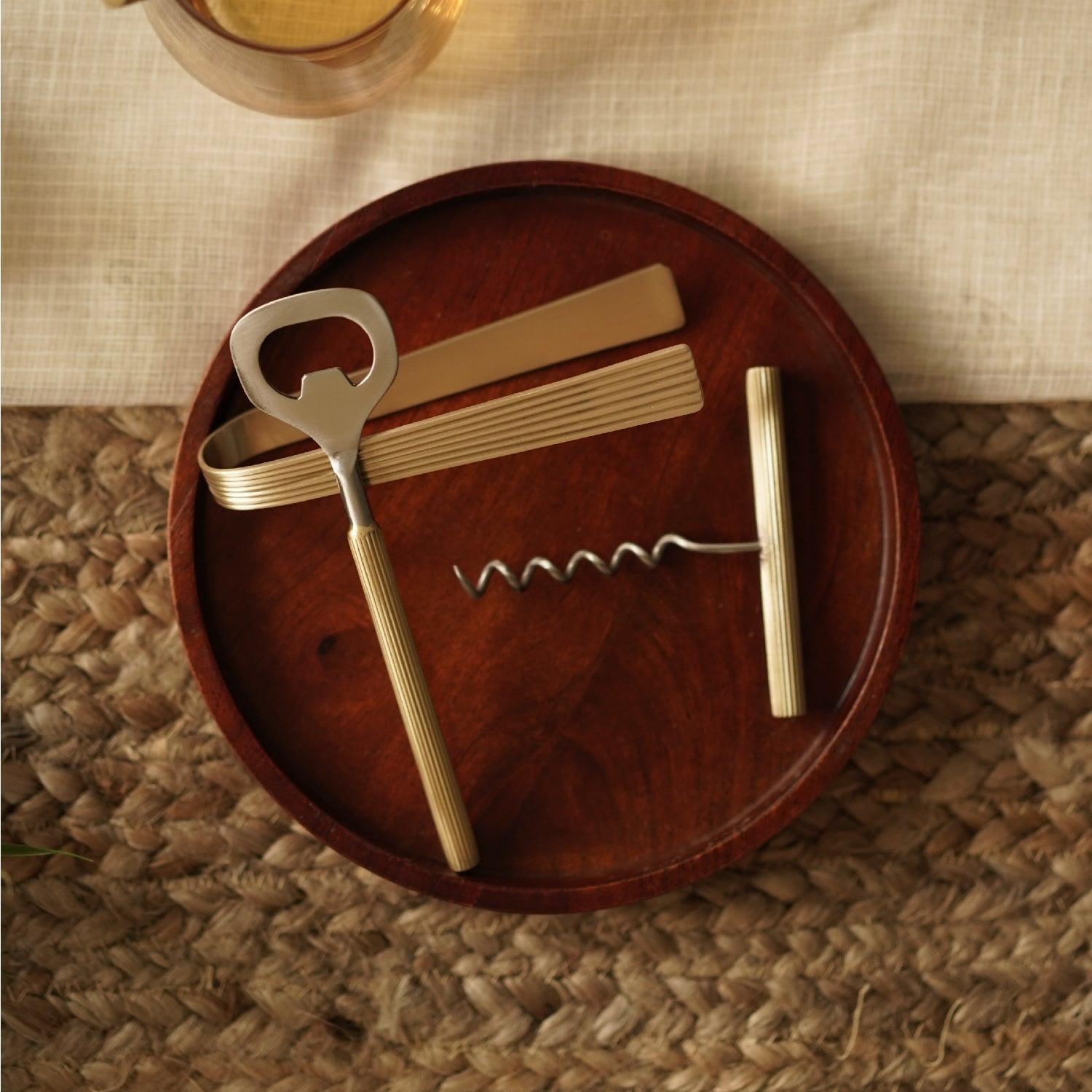 buy-barware-dariya-bar-set-of-bottle-opener-cork-screw-and-ice-tong-by-courtyard-on-ikiru-online-store-2 - IKIRU
