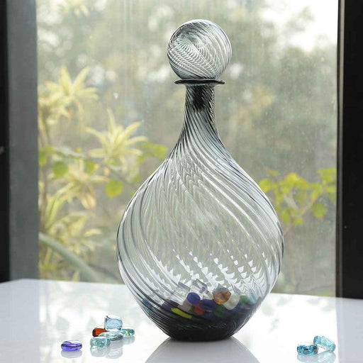 Buy Barware - Tulay Gray Decanter With Lid Broder by Home4U on IKIRU online store