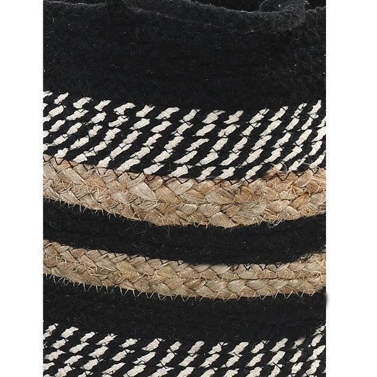 buy-basket-black-and-natural-jute-and-cotton-basket-set-of-3-for-living-room-and-home-by-sashaa-world-on-ikiru-online-store-2 - IKIRU
