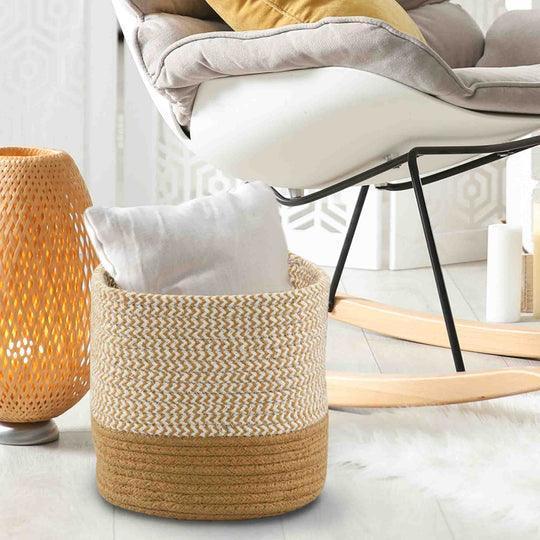 buy-basket-natural-jute-and-cotton-basket-or-storage-and-organizer-for-home-by-sashaa-world-on-ikiru-online-store-1 - IKIRU