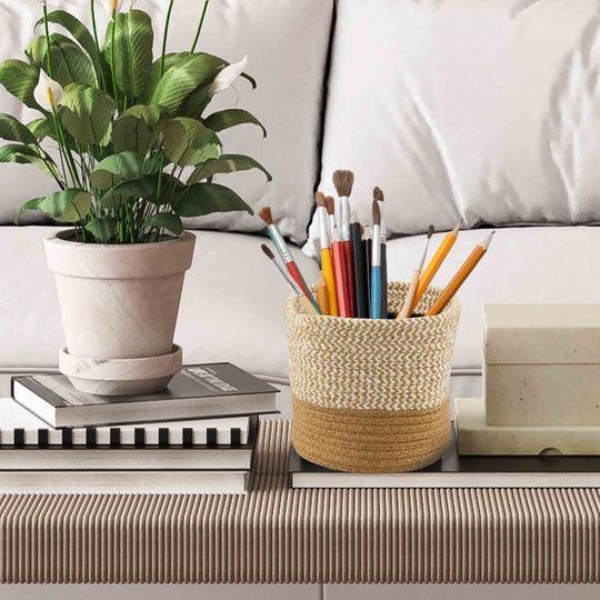 buy-basket-natural-jute-and-cotton-basket-or-storage-and-organizer-for-home-by-sashaa-world-on-ikiru-online-store-2 - IKIRU