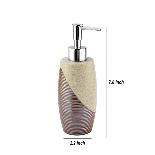 Buy Bathroom Accessories - Brown and Beige Liquid Soap Dispenser | Handwash Organizer Bottle by Shresmo on IKIRU online store