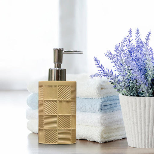 Buy Bathroom Accessories - Geometric Liquid Soap Dispenser For Bathroom Brown by Shresmo on IKIRU online store