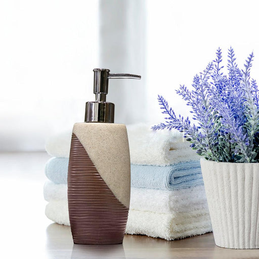 Buy Bathroom Accessories - Liquid Soap Dispenser For Bathroom Brown and Beige by Shresmo on IKIRU online store