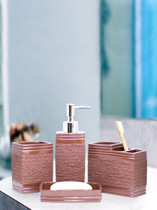 Buy Bathroom Accessories - Liza Bathroom Set of 4 | Dispenser and Soap Holder by Shresmo on IKIRU online store