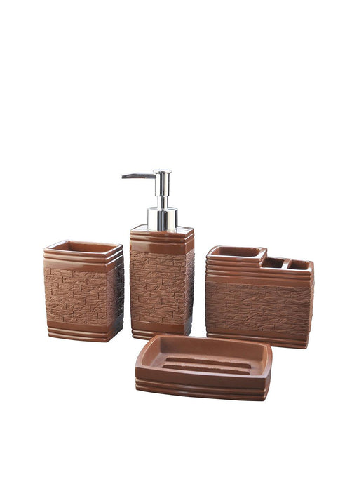 Buy Bathroom Accessories - Liza Bathroom Set of 4 | Dispenser and Soap Holder by Shresmo on IKIRU online store
