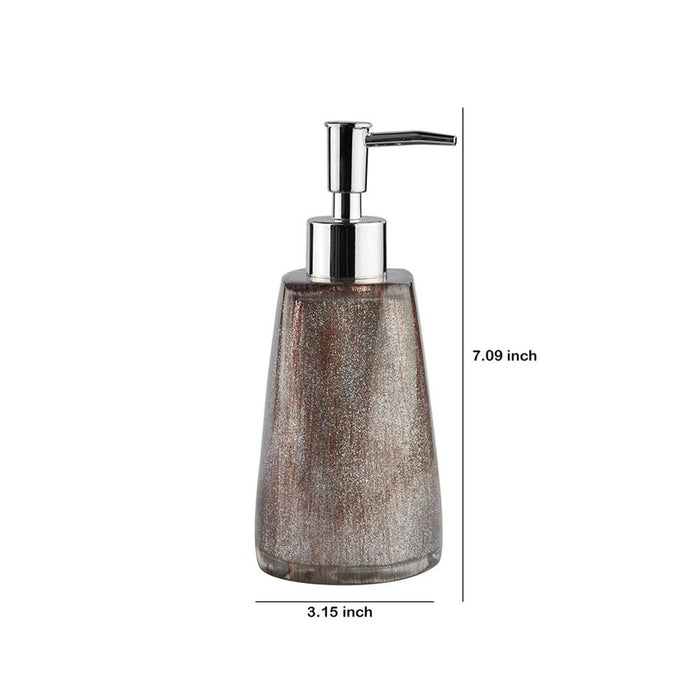 Buy Bathroom Accessories - Modern Liquid Soap Dispenser For Bathroom Brown Shiny Surface by Shresmo on IKIRU online store
