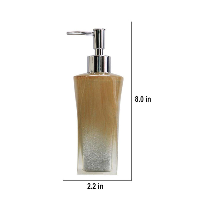 Buy Bathroom Accessories - Modern Liquid Soap Dispenser For Bathroom Silver & Yellow Ombre by Shresmo on IKIRU online store