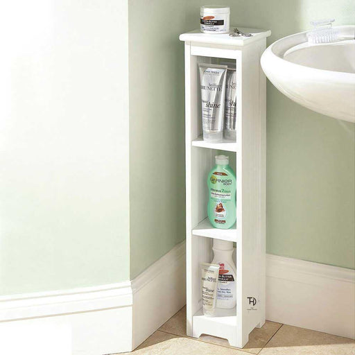Buy Bathroom Cabinet and Shelves - White Wooden Open Storage Bathroom Shelf | Bathroom Furniture by The home dekor on IKIRU online store