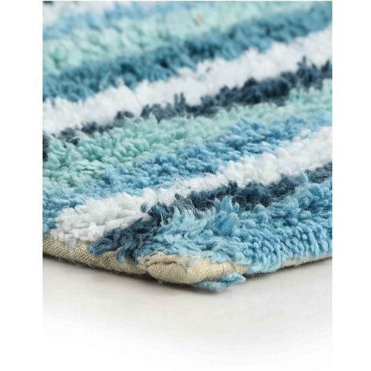 Buy Bathroom Mats - Anti Skid Striped Bathmat and Contour set Pack of 2 | Rectangular Floor Mat For Living Room Bedroom & Home by Sashaa World on IKIRU online store