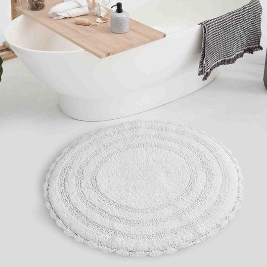 Buy Bathroom Mats - Round Reversible Crochet Bathmat | Cotton Rug Floor Mat For Living Room Bedroom & Home by Sashaa World on IKIRU online store