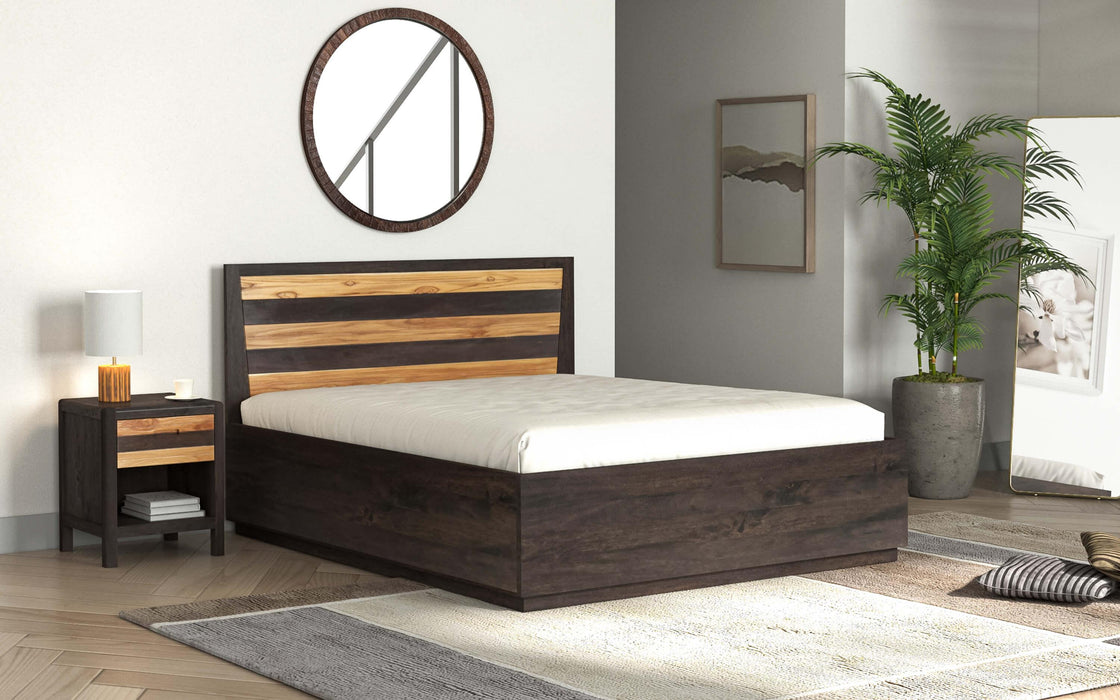 Buy Bed - Mango & Teak Wood Hydraulic Bed | King Or Queen Size Storage Bed For Bedroom by Orange Tree on IKIRU online store