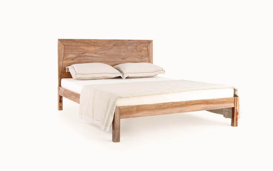 Buy Bed - Metric Sheesham Wooden Non Storage Bed | King Size Bed For Bedroom by Orange Tree on IKIRU online store