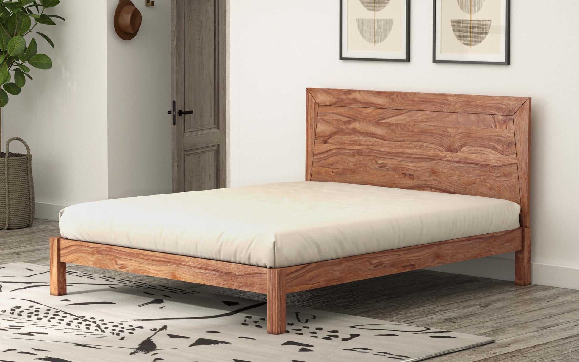 buy-bed-metric-sheesham-wooden-non-storage-bed-or-king-size-bed-for-bedroom-by-orange-tree-on-ikiru-online-store-6 - IKIRU