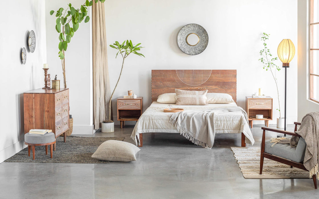 Buy Bed - Modern Designed King Size Bunka Non Storage Wooden Bed For Bedroom by Orange Tree on IKIRU online store