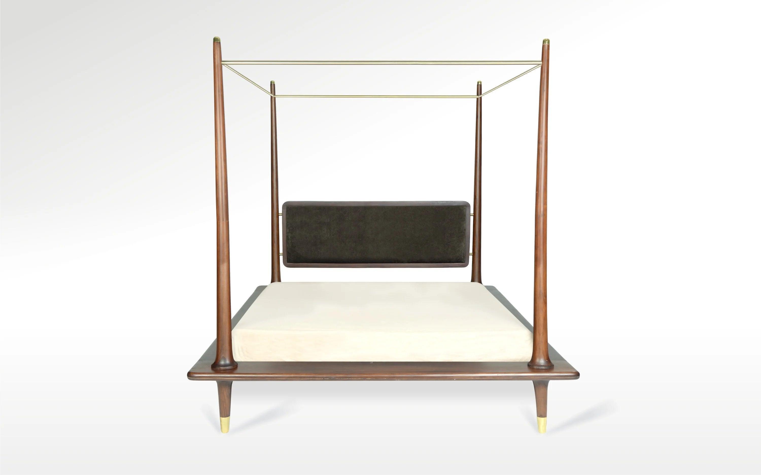 buy-bed-navah-teak-wood-bed-or-queen-size-poster-non-storage-bed-for-bedroom-by-orange-tree-on-ikiru-online-store-2 - IKIRU