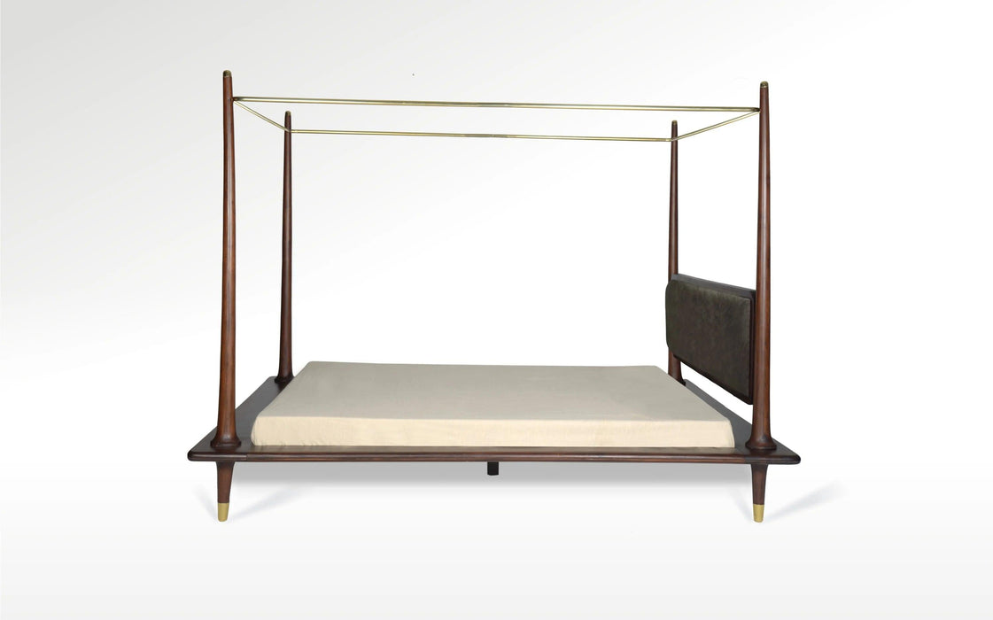 Buy Bed - Navah Teak Wood Bed | Queen Size Poster Non Storage Bed For Bedroom by Orange Tree on IKIRU online store